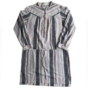 Xirena Sorento Cotton Striped Tunic Dress Pink Medium M Lightweight Resortwear